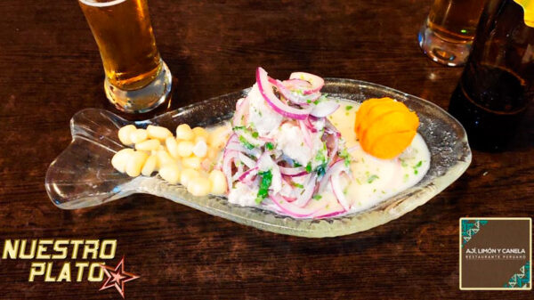 Nuestro plato estrella: Ceviche clásico en el Restaurante Ají, Limón y Canela