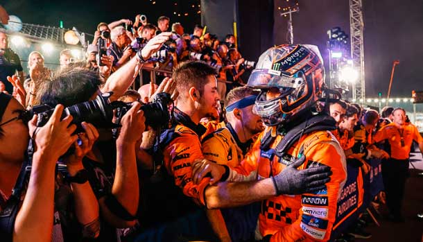 Lando Norris logró sólida victoria sobre Max en Singapur con valentía y coraje