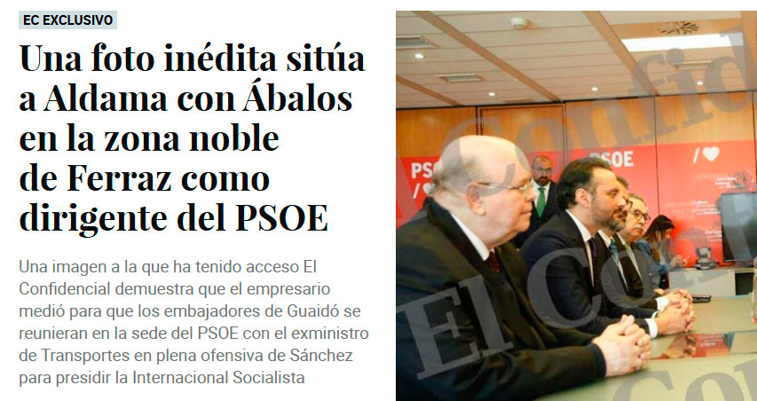 La revelación de la foto de Aldama con Ábalos en la zona noble de la sede del PSOE en Ferraz