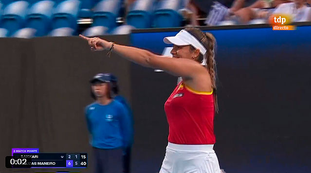 Jessica Bouzas barre a la griega Maria Sakkari y mantiene con vida a España en la United Cup