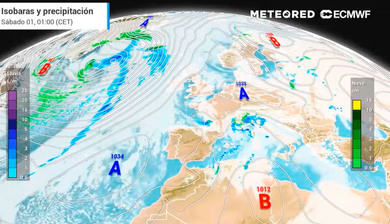 Predicción para febrero, un mes de grandes olas de frío y nevadas