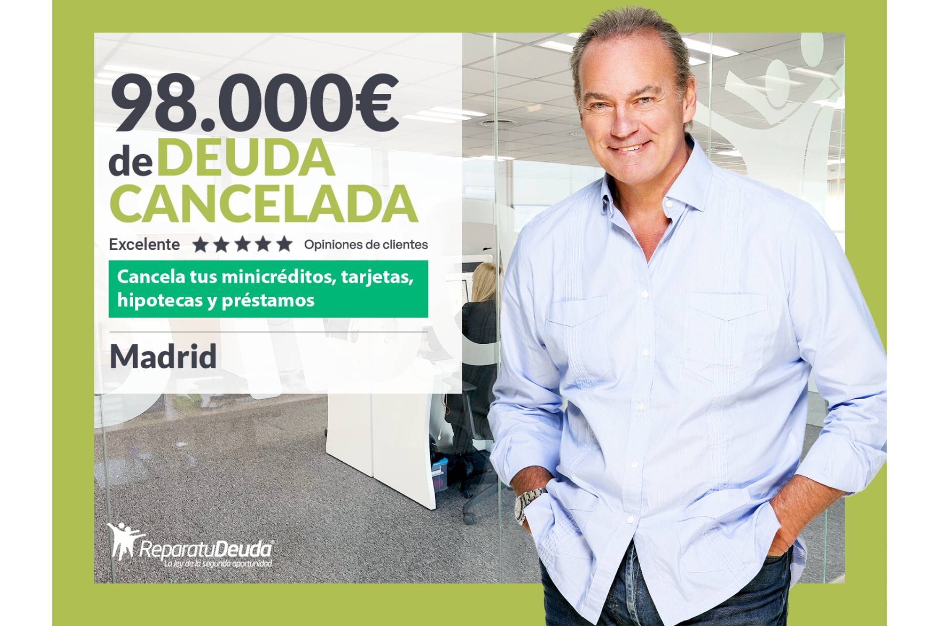 Repara tu Deuda Abogados cancela 98.000 € en Madrid con la Ley de Segunda Oportunidad Repara tu Deuda Abogados cancela 98.000 € en Madrid con la Ley de Segunda Oportunidad