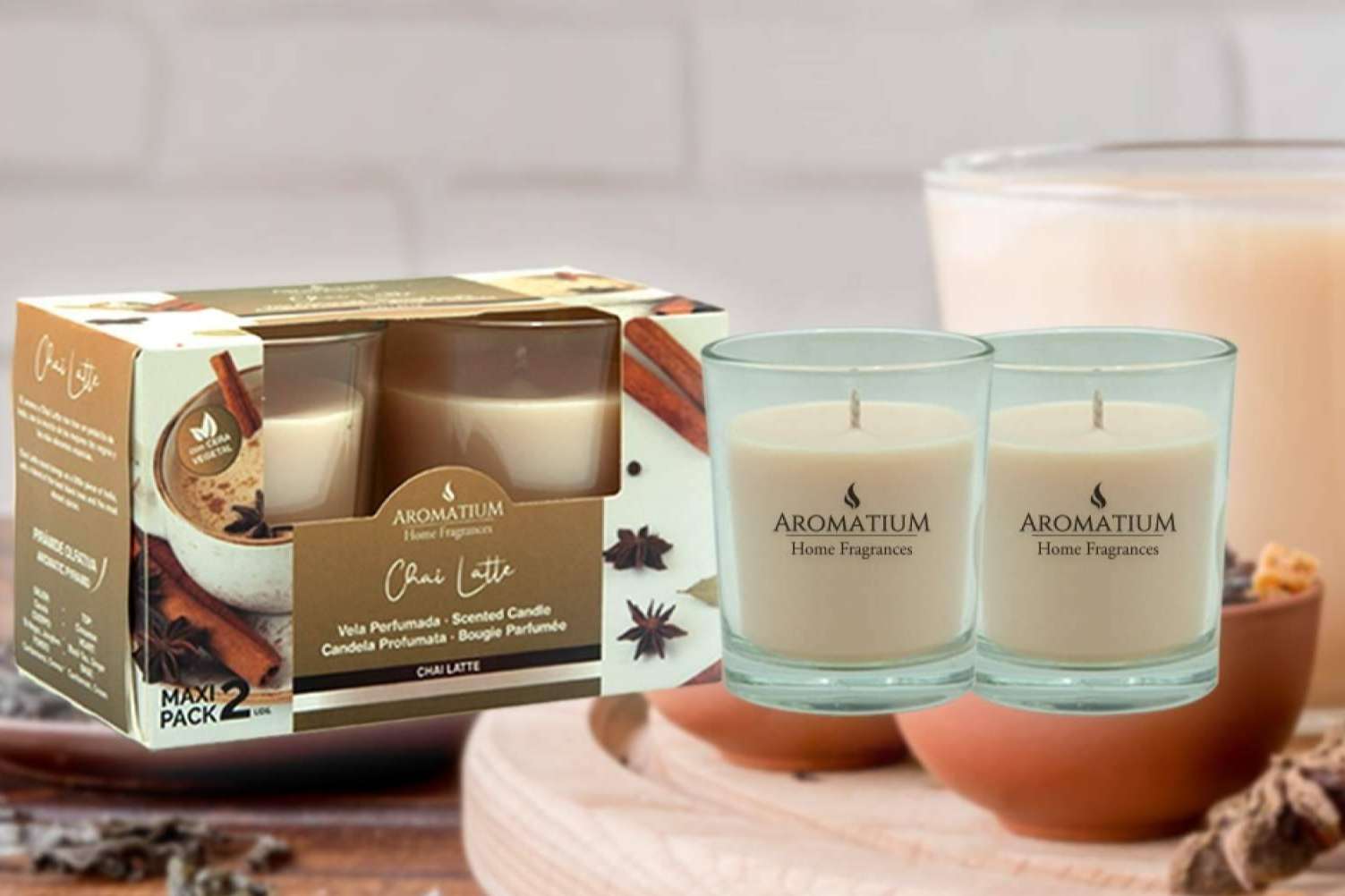 Vela Chai Latte Aromatium, el aroma para dar calidez al hogar Vela Chai Latte Aromatium, el aroma para dar calidez al hogar