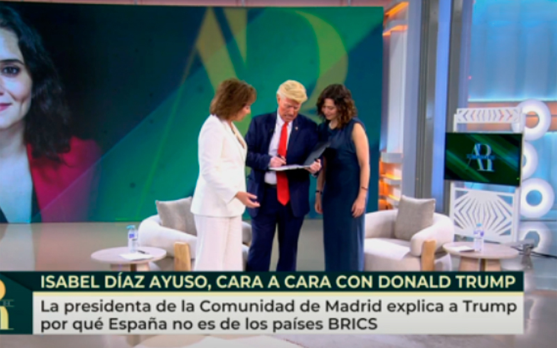 Ana Rosa debuta con Trump y Ayuso, el ballet de Motos y Paula Echevarría gana a Melody con Broncano