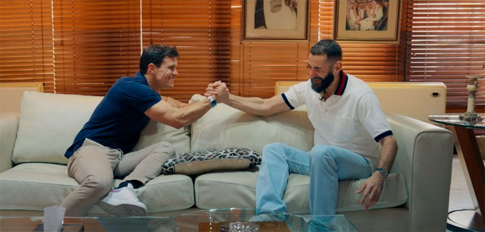 Edu Aguirre entrevista en exclusiva a Karim Benzema en “Los amigos de Edu”