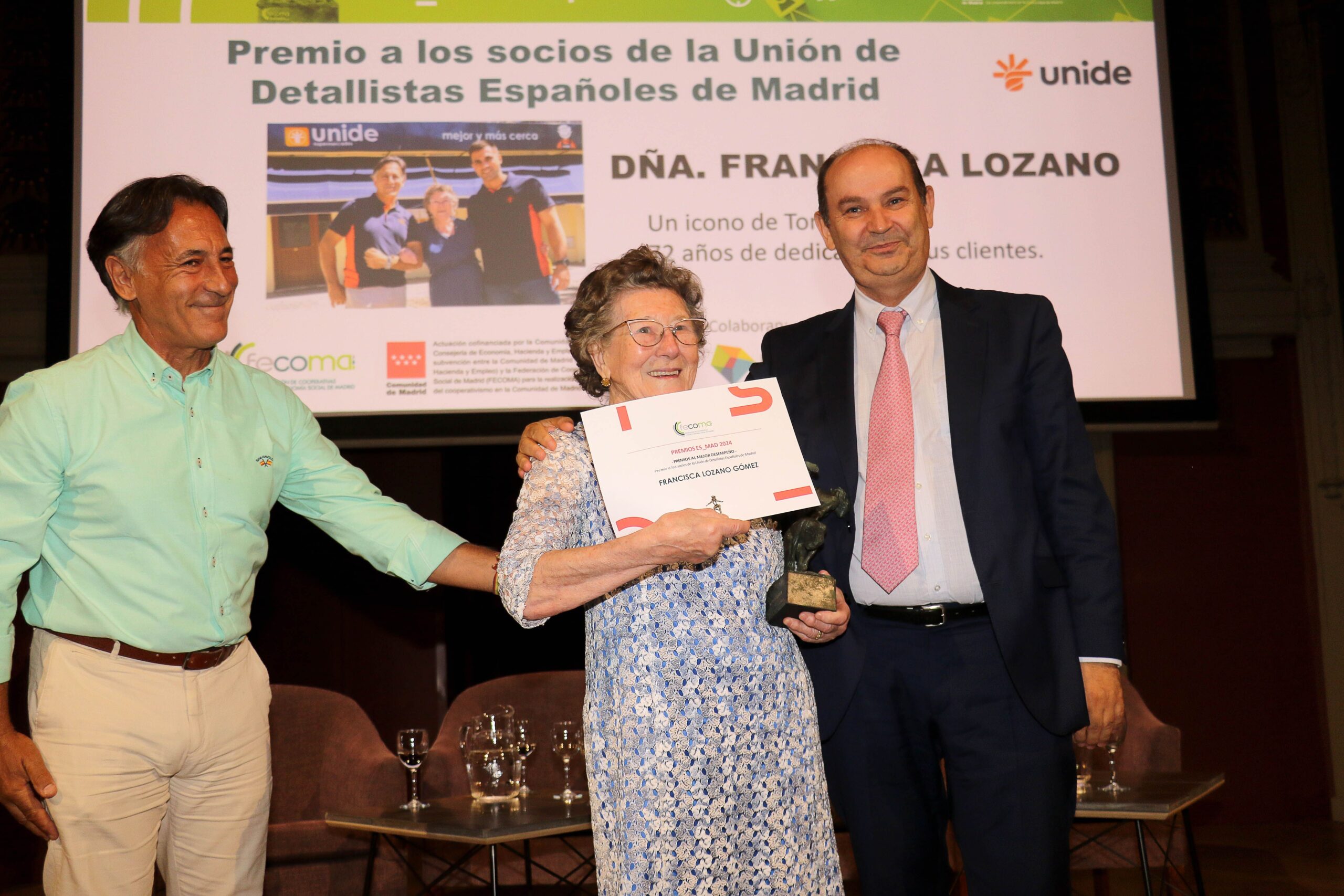 La torrelagunera Francisca Lozano, de 94 años, premio a los valores cooperativos