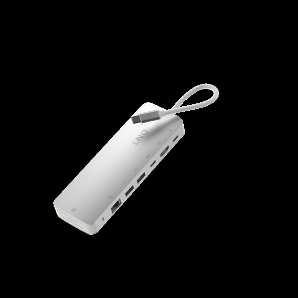 Conectividad y almacenamiento sin límite: un hub que, usando un solo puerto USB, crea hasta nueve conexiones