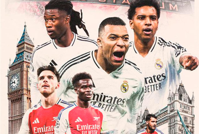 Ancelotti confía en Vinícius Júnior, Kylian Mbappé y Rodrygo Goes para vengarse del Arsenal