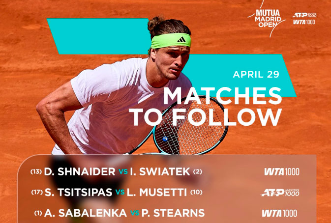 El Mutua Madrid Open reabre tras el apagón con Tsitsipas vs Musetti y Zverev vs Cerúndolo