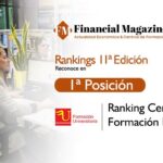 Formación Universitaria primer puesto en el Ranking de Centros de Formación Profesional de Financial Magazine