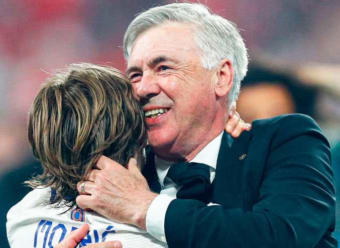 Luka Modric y Carlo Ancelotti, final de una era de oro en la historia del Real Madrid