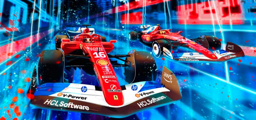 Max, Lando, Kimi Antonelli, Piastri, Russell y Carlos Sainz 