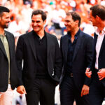 Rafa Nadal recibe un homenaje de leyenda en Roland Garros acompañado de Roger, Nole y Andy