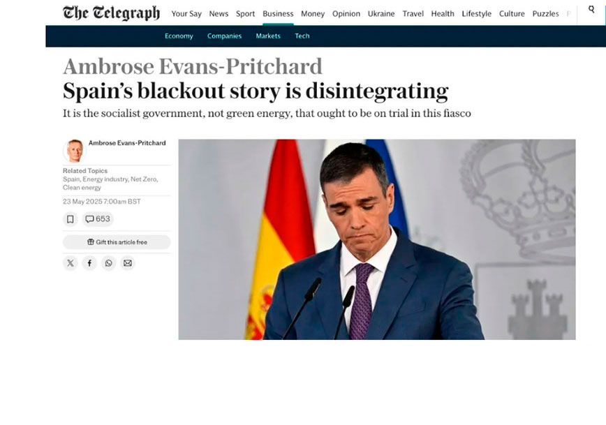Una bomba para PSOE y Sánchez la tesis de que el gran apagón fue un experimento que salió mal