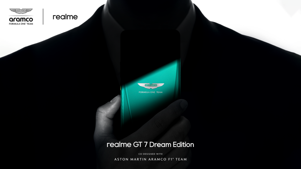 realme anuncia acuerdo con el equipo de Fórmula Uno® de Aston Martin y lanza el realme GT 7 Dream Edition