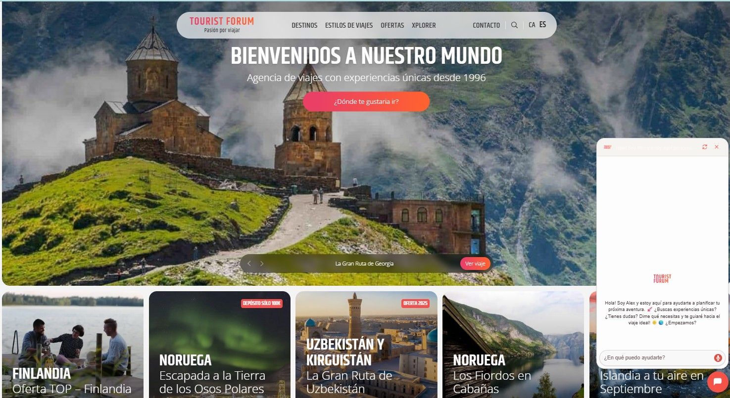 Tourist Forum presenta a Alex: el nuevo bot inteligente que ayuda a encontrar el viaje ideal Tourist Forum presenta a Alex: el nuevo bot inteligente que ayuda a encontrar el viaje ideal