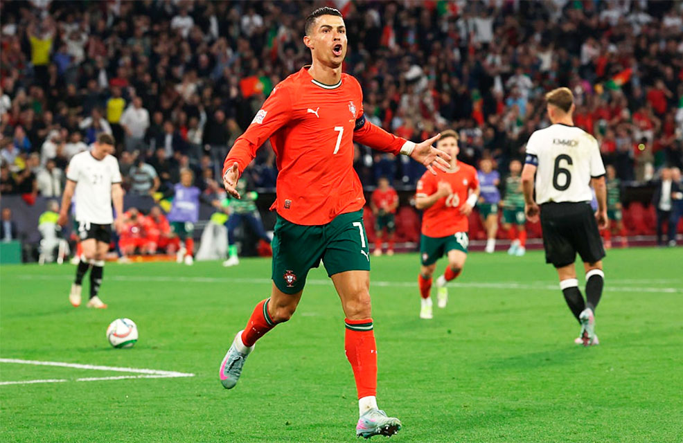 Cristiano Ronaldo culminó la remontada de Portugal sobre Alemania