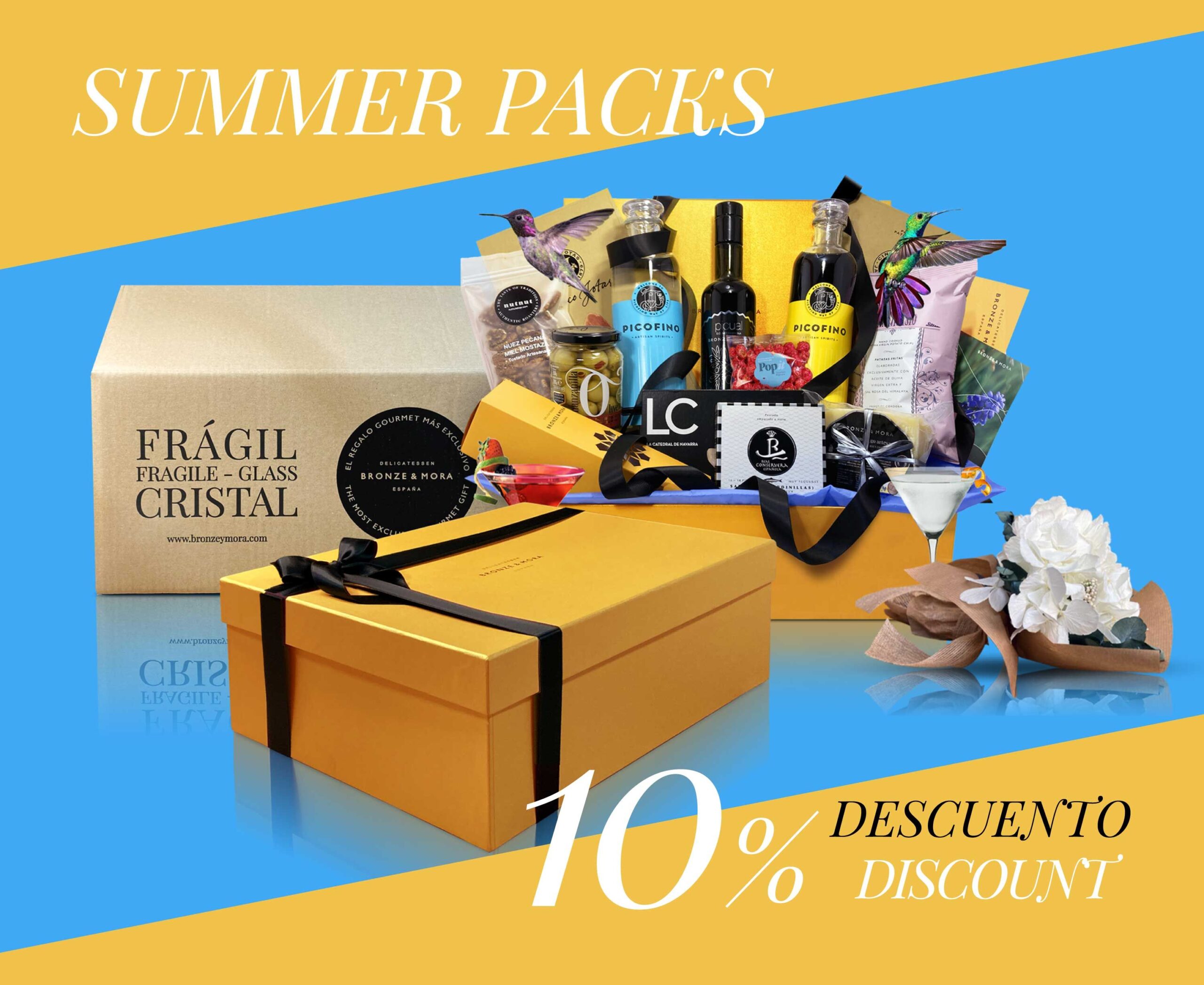 Bronze & Mora presenta sus packs gourmet para el verano: sabor, diseño y un 10% de descuento directo