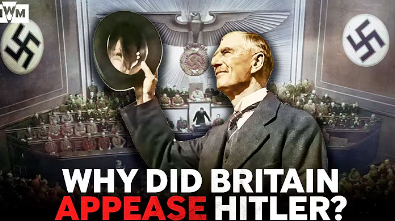El Acuerdo de Múnich entre el primer ministro británico Chamberlain y Hitler en 1938 