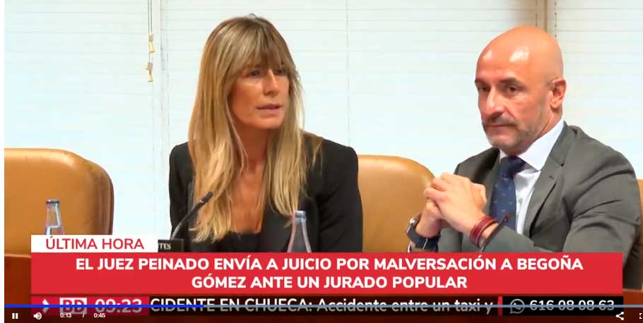 Fuerte conmoción al mandar el juez Peinado a Begoña Gómez al banquillo para un juicio con jurado popular