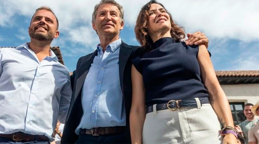 Feijóo y Ayuso contra la insufrible dictadura, el caos, y el desgobierno de Sánchez