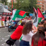 Caos en la etapa de Bilbao de La Vuelta que se queda sin ganador por la manifestación a favor de Palestina
