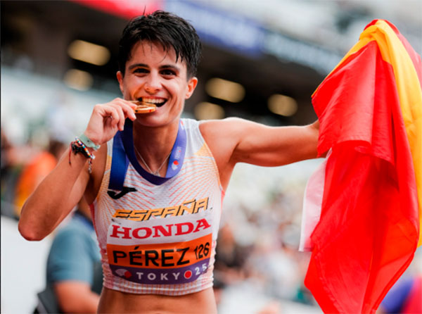 María Pérez, un hito en la historia del atletismo junto a Carl Lewis, Usain Bolt y Mo Faraha María Pérez, un hito en la historia del atletismo junto a Carl Lewis, Usain Bolt y Mo Faraha