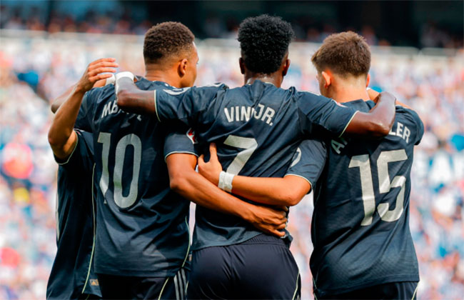 Los goles de Kylian Mbappé y Arda Güler, y Fran García y Asencio por Vinicius y Ceballos