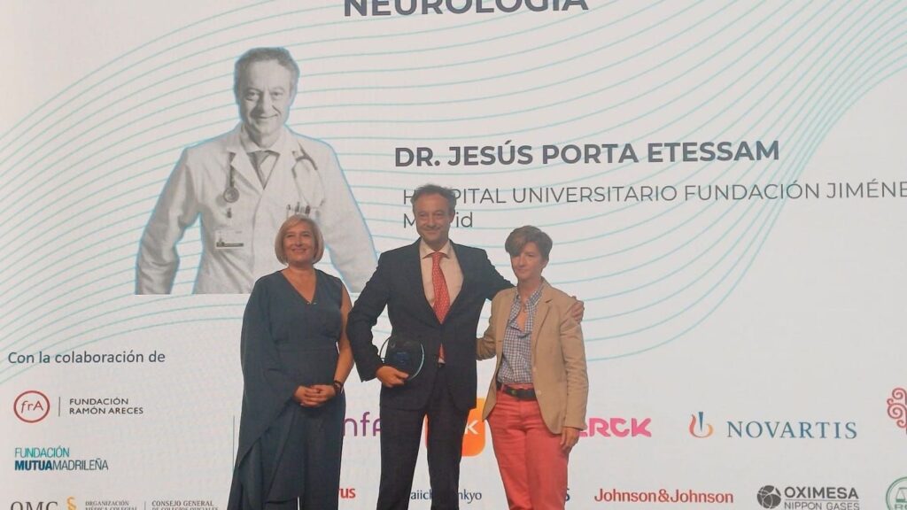 El Dr. Jesús Porta, de la Fundación Jiménez Díaz, reconocido por tercer año consecutivo con el Premio Liderazgo Sanitario Clínico en Neurología