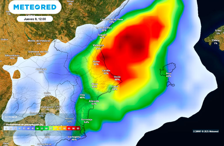 Alice se convierte en la primera DANA con amenaza de trombas de 100 litros en cuatro horas