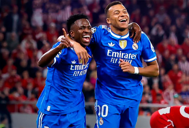 Vinicius y Mbappé en modo Balón de Oro reventaron con su energía al Olympiacos