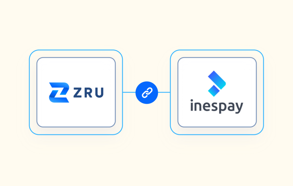 Zru integra Transferencia Online de Inespay para facilitar a los comercios recibir pagos mediante transferencias bancarias instantáneas