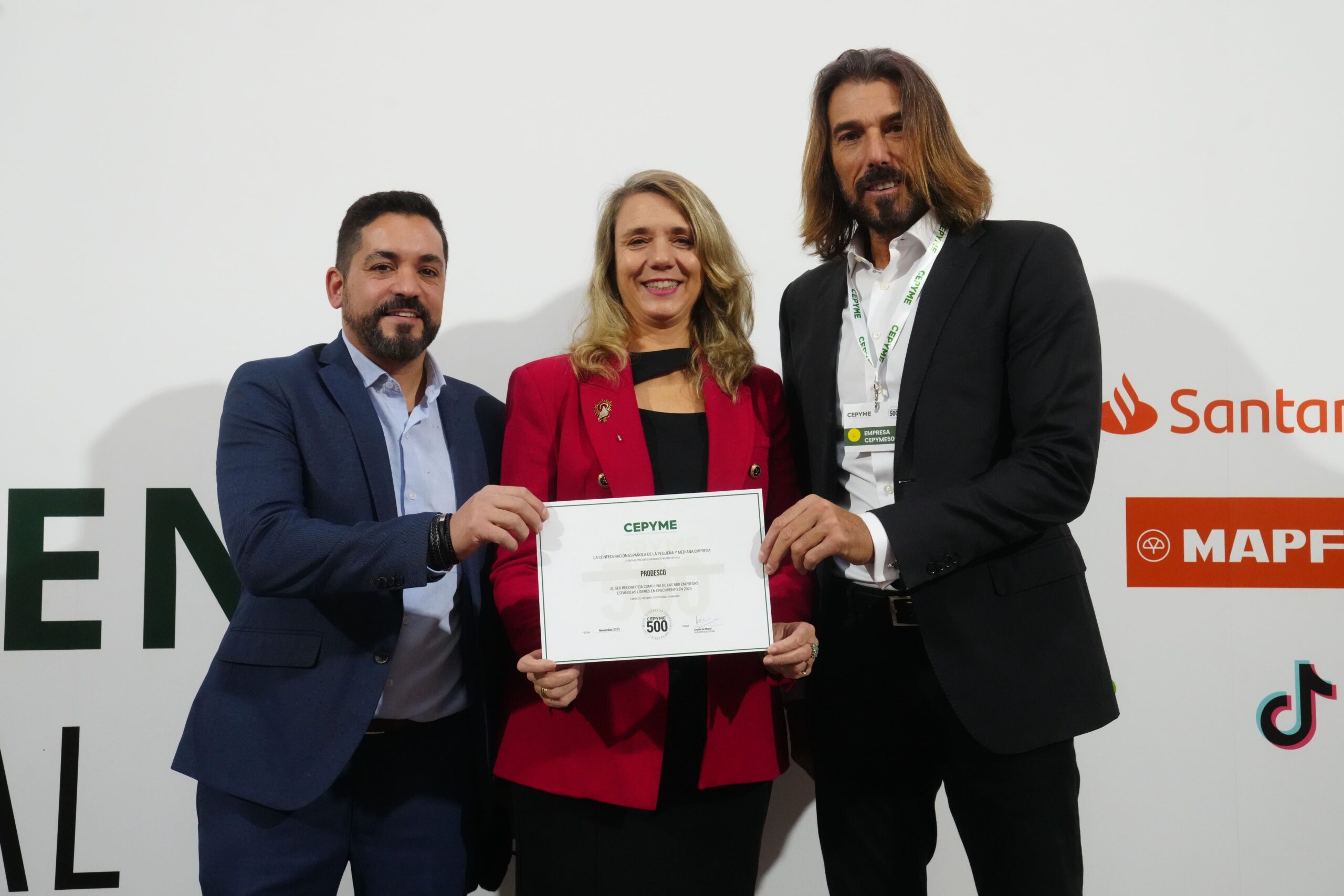 Prodesco, reconocida como una de las 500 empresas de mayor crecimiento en España por CEPYME500