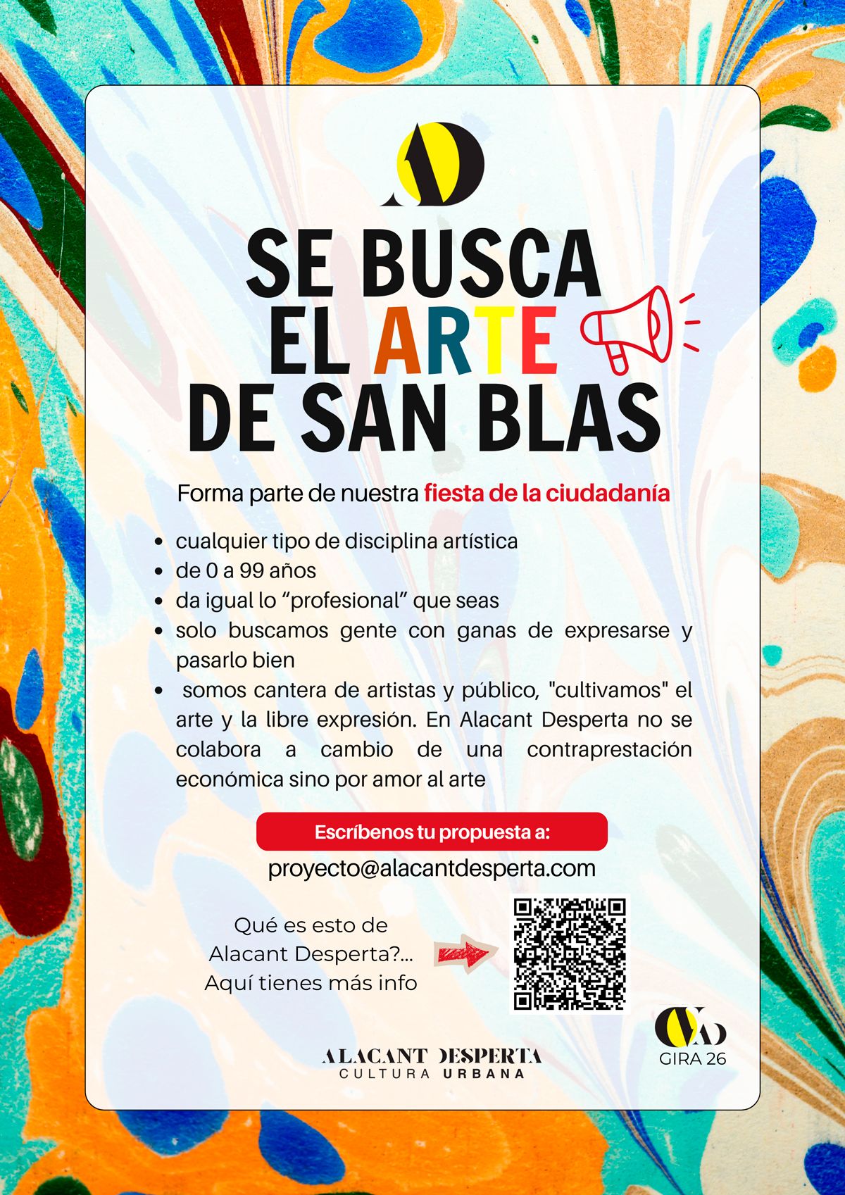 Alacant Desperta redefine su estrategia y anuncia “AD GIRA”: un viaje artístico por el corazón de los barrios de Alicante