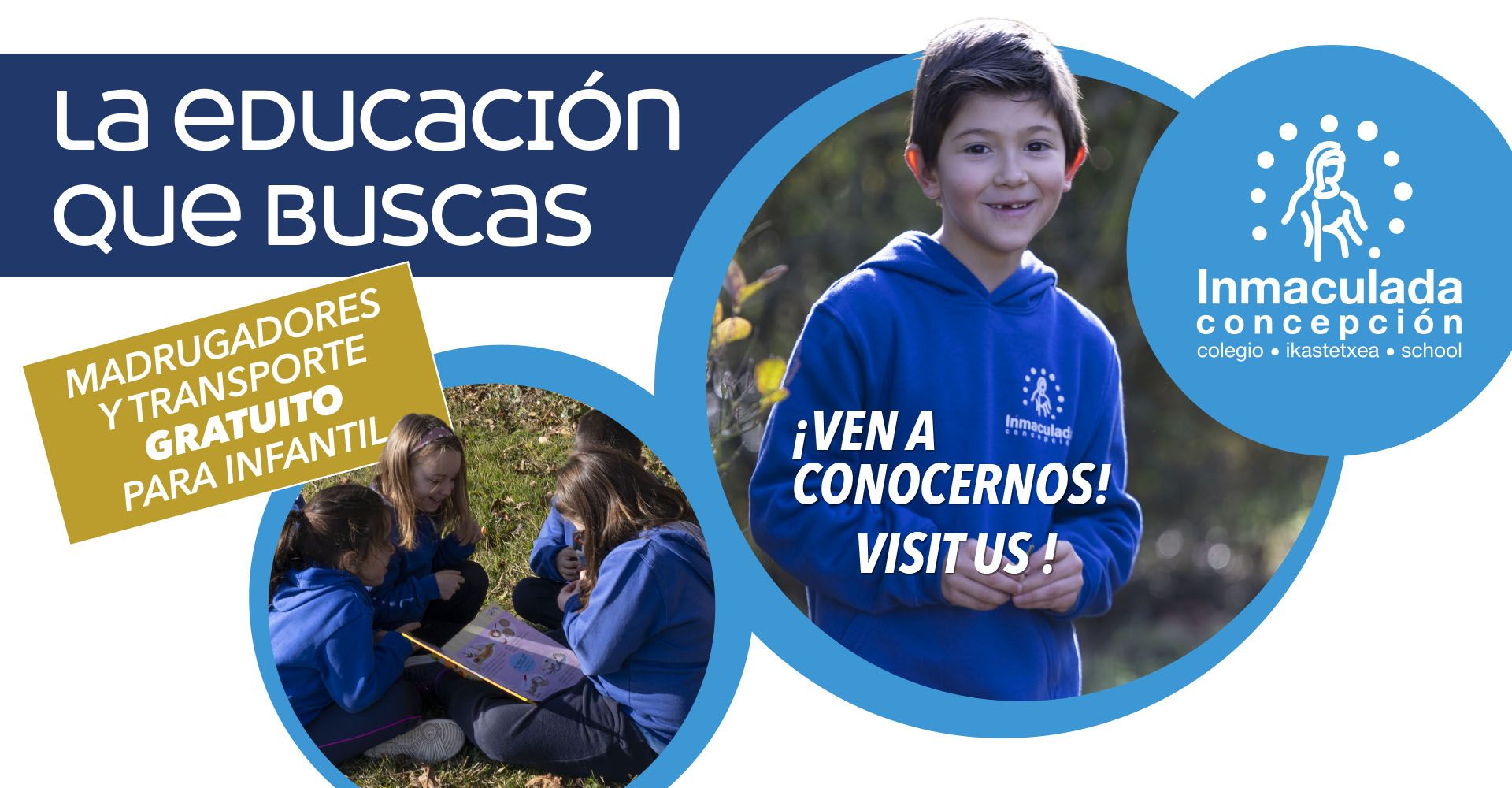El Colegio Inmaculada Concepción en Abetxuko ofrecerá transporte escolar y aula de madrugadores gratuitos para Educación Infantil el próximo curso