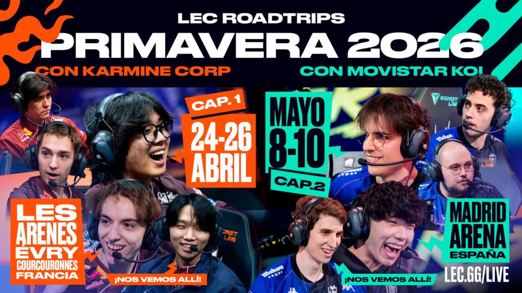 Ya a la venta las entradas para los próximos roadtrips de la LEC de League of Legends, el MOBA de Riot Games