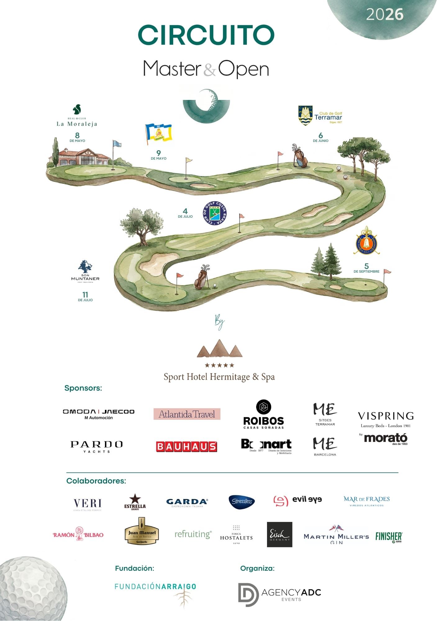 V Circuito Master & Open 2026: golf, networking y experiencias premium en los mejores campos de España