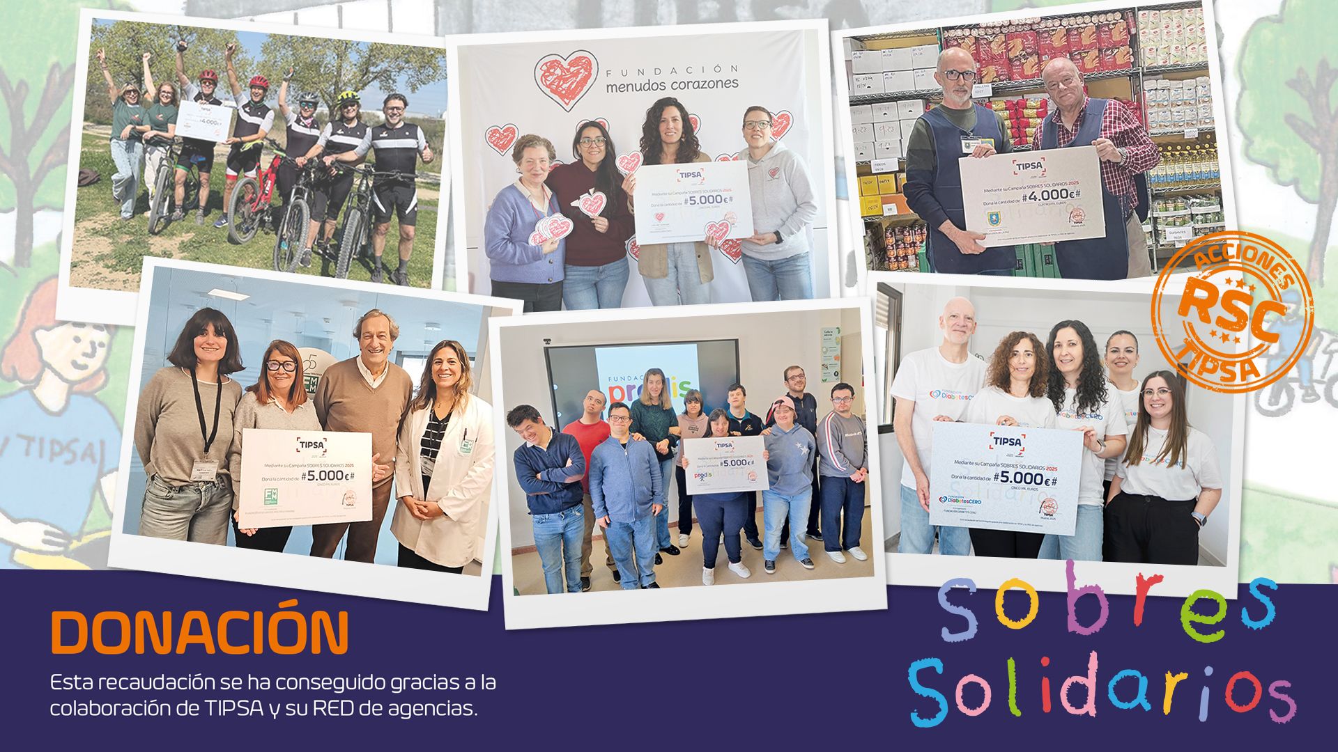 TIPSA recauda cerca de 40.000 € con un millón de Sobres Solidarios en su 10ª edición