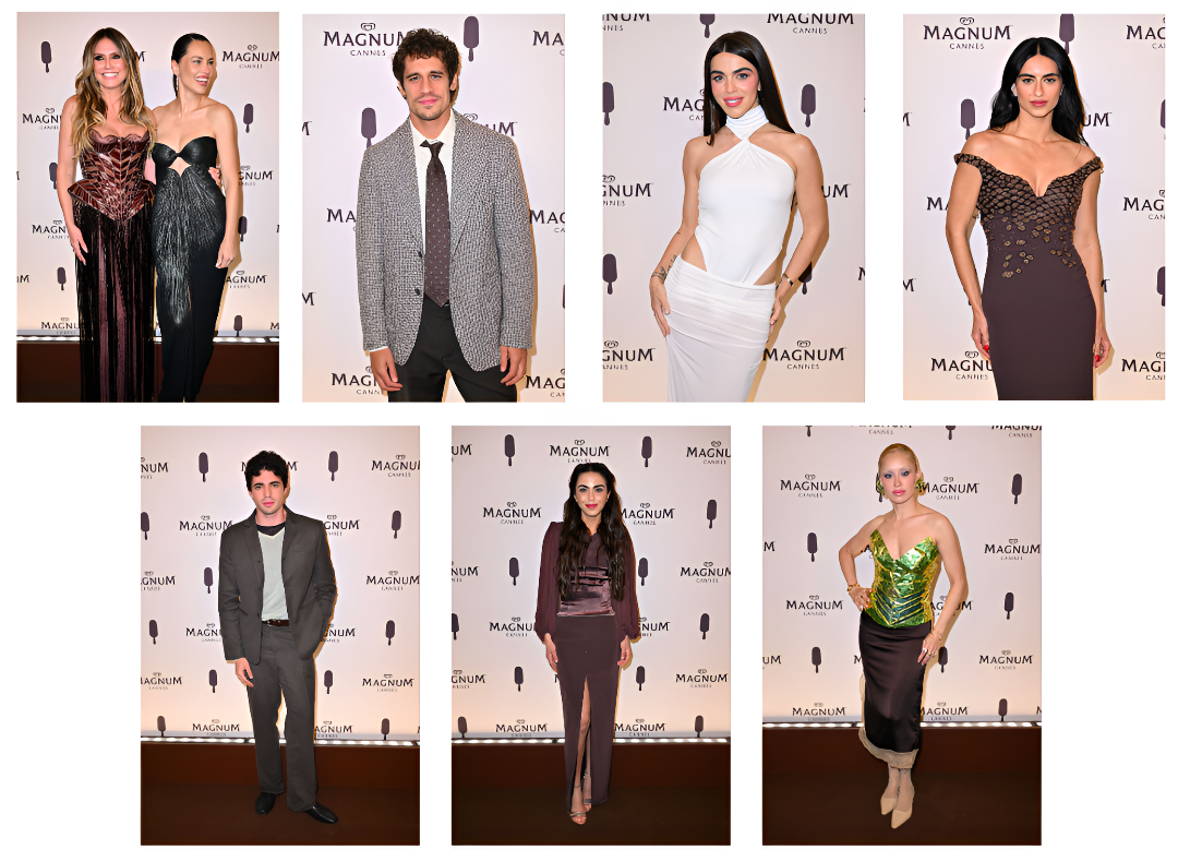 La fiesta de Magnum en Cannes con celebridades como Martiño Rivas, Begoña Vargas, Heidi Klum y Adriana Lima