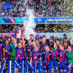 Ewa Pajor, Salma Paralluelo y Cata Coll logran la cuarta Champions para el FC Barcelona femenino