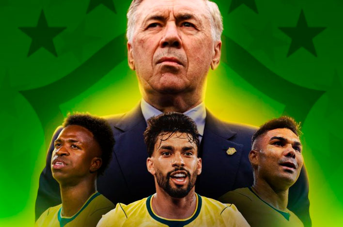 Brasil confía en Ancelotti para su sexta estrella, desafío de Marruecos, reto de Escocia, y lobo con piel de cordero Brasil confía en Ancelotti para su sexta estrella, desafío de Marruecos, reto de Escocia, y lobo con piel de cordero
