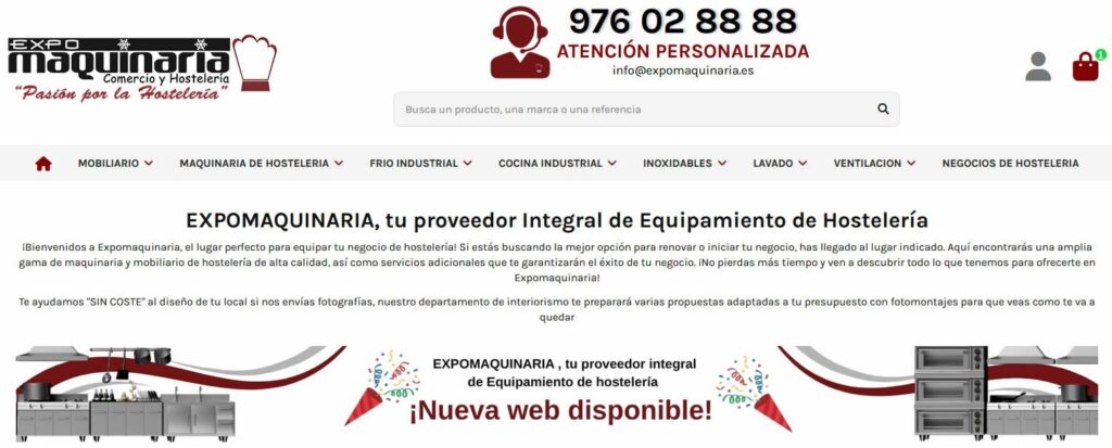Expomaquinaria lanza su nueva web para reforzar su liderazgo en maquinaria y mobiliario de hostelería tras 17 años en el sector