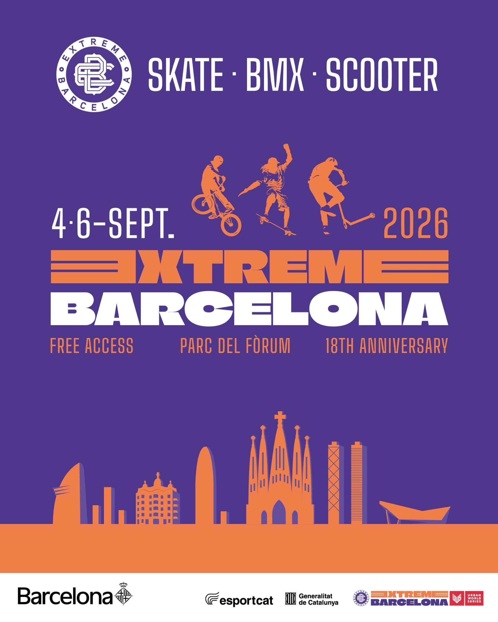 El Extreme Barcelona celebra su 18º aniversario con la programación deportiva más ambiciosa de su historia y se consolida como el mayor evento de deportes urbanos de Europa El Extreme Barcelona celebra su 18º aniversario con la programación deportiva más ambiciosa de su historia y se consolida como el mayor evento de deportes urbanos de Europa