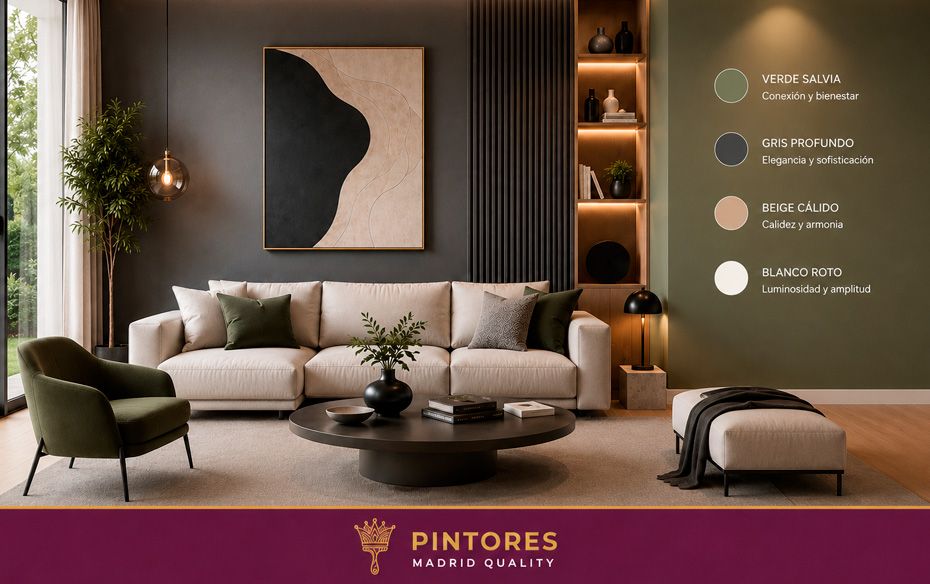 Los colores que transforman un espacio moderno: claves para crear espacios elegantes y atemporales, por Pintores Madrid Quality