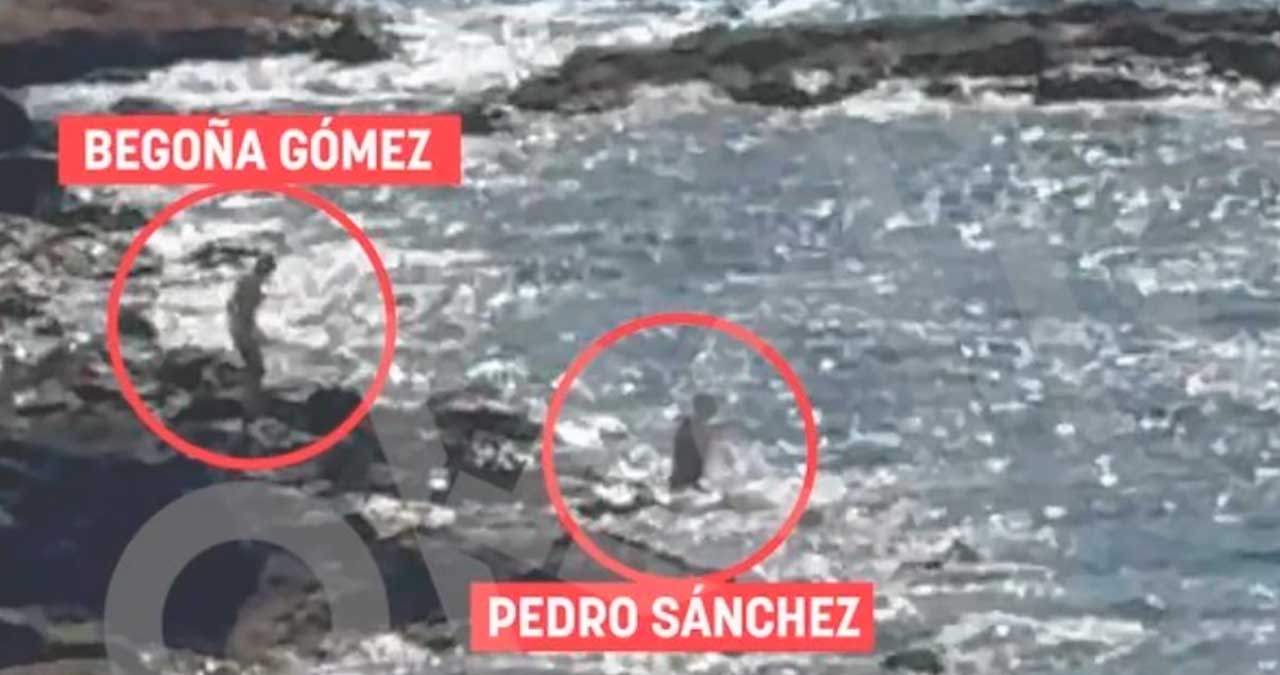 Sánchez y Begoña en bañador con Ceuta al borde del estallido