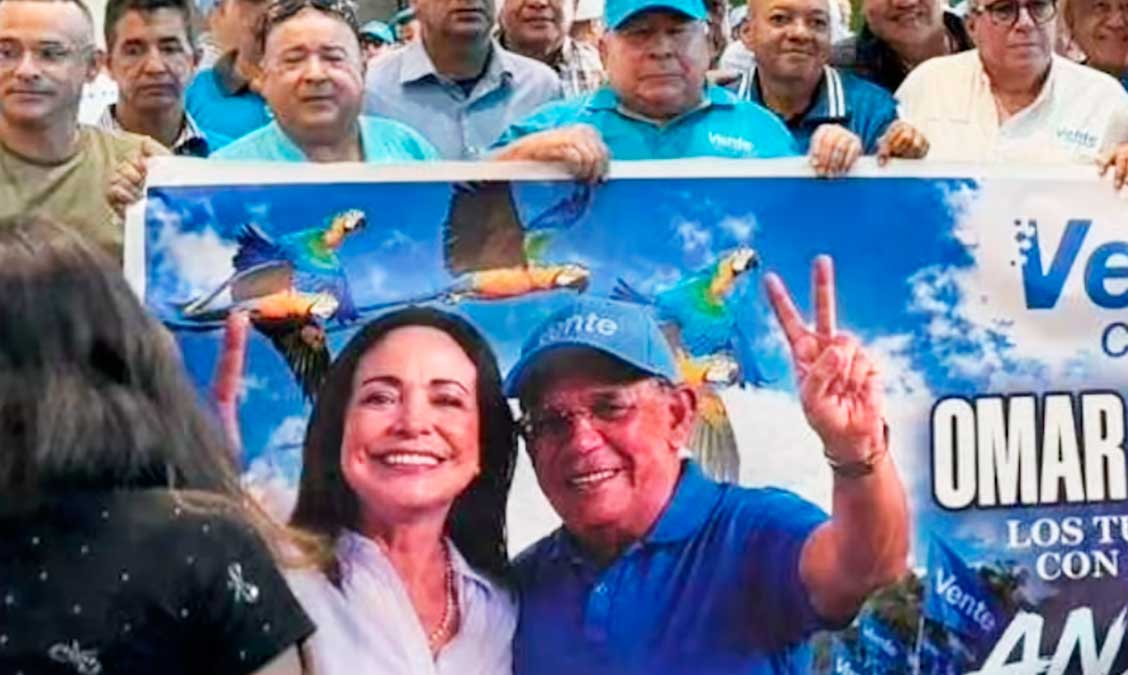 María Corina Machado celebra el regreso de Omar González