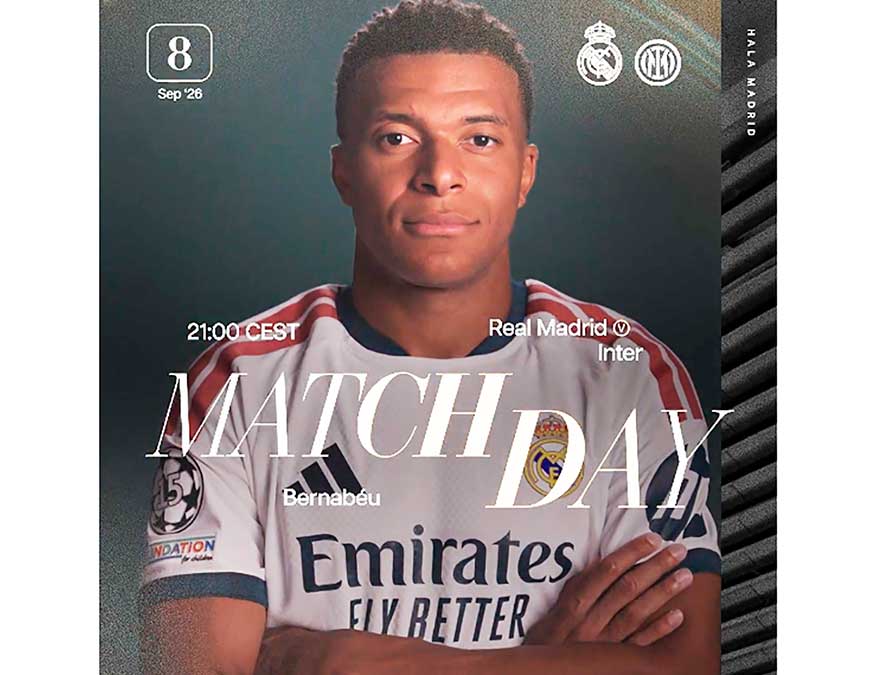 Brahim en el ataque con Bellingham, Vinicius y Mbappé ante el Inter