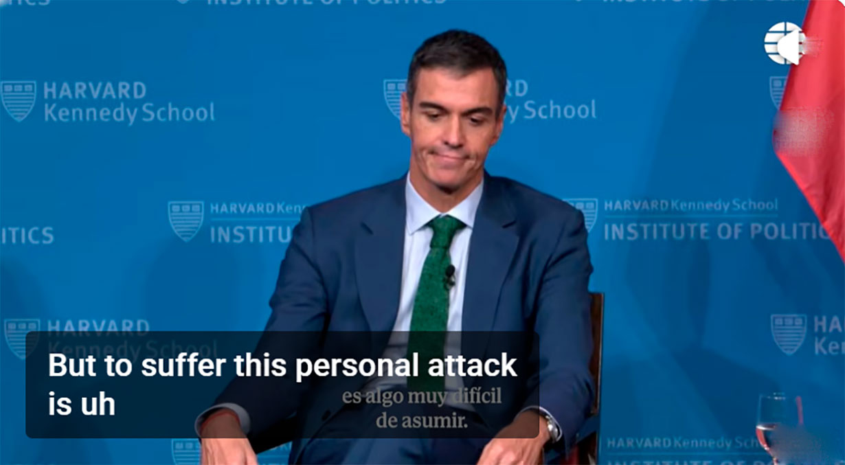 Pedro Sánchez en Harvard: los gestos dicen más que las palabras