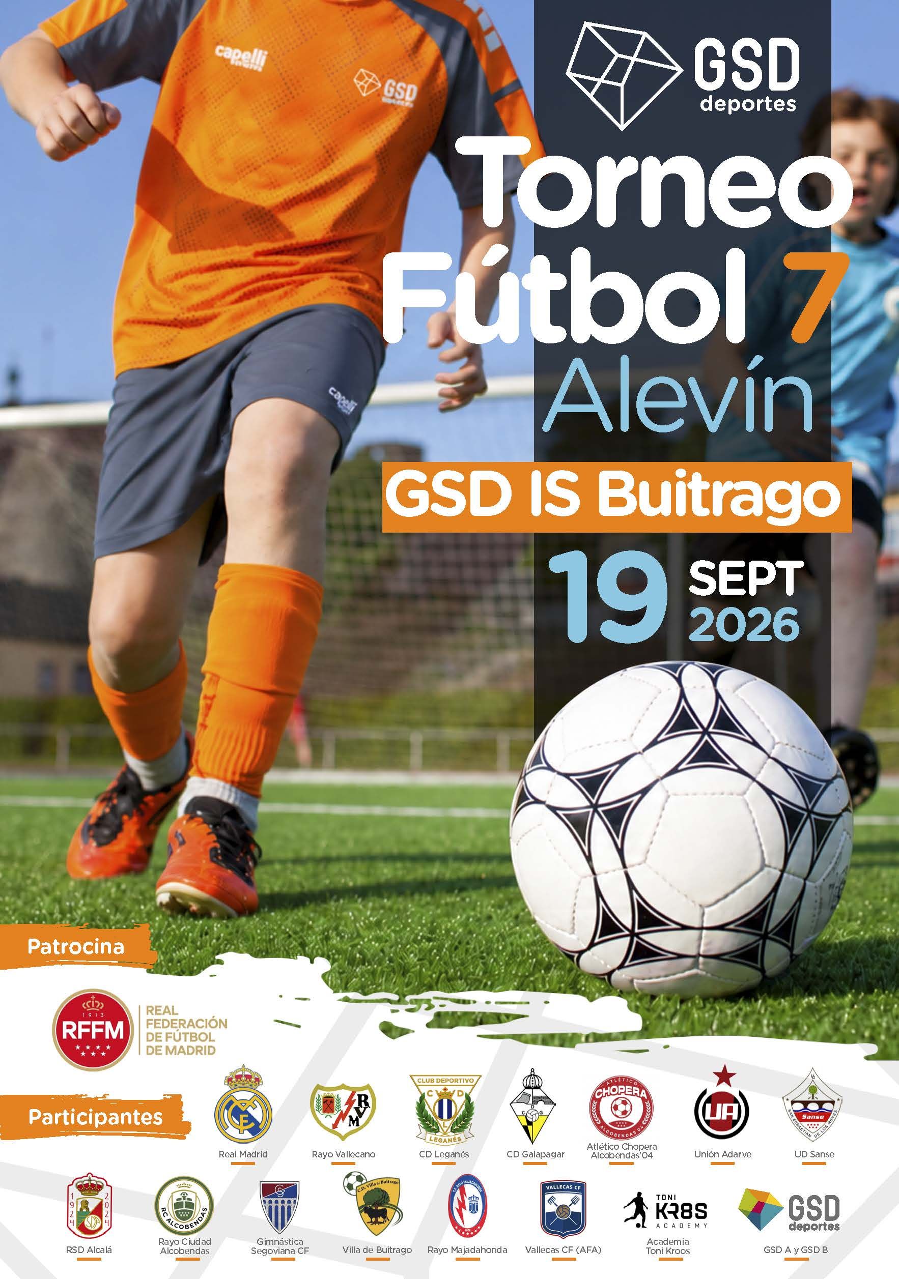 El colegio internacional GSD Buitrago reunirá a 240 jóvenes futbolistas y algunas de las principales canteras de Madrid