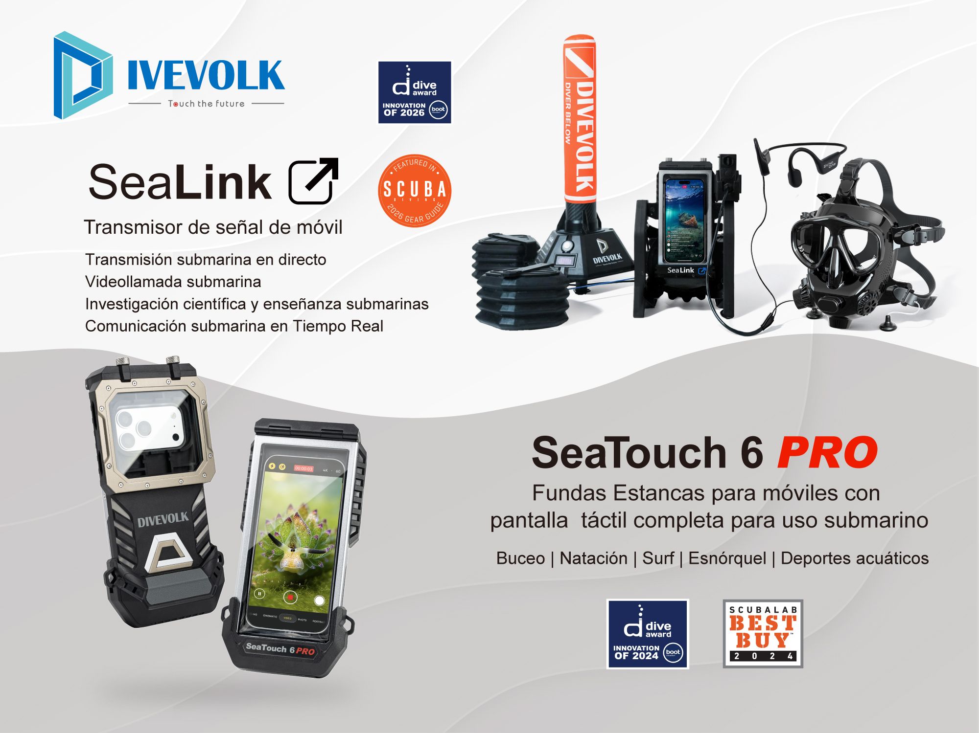 DIVEVOLK presenta SeaTouch 6 Pro, con una tecnología de pantalla táctil mejorada y protección hasta 60 metros de profundidad